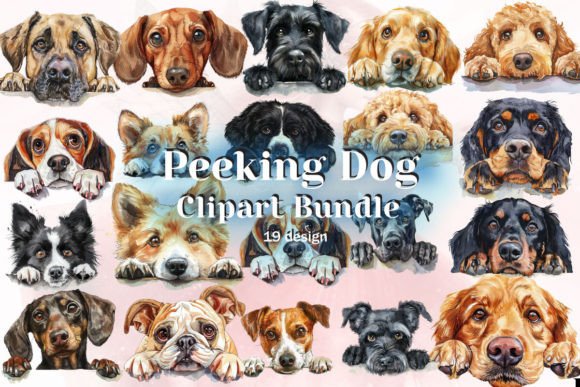 Download Peeking Dog Sublimation Clipart - Dog Collection