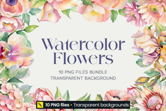 Download Watercolor Flowers PNG Clipart Wedding - Flowers Collection
