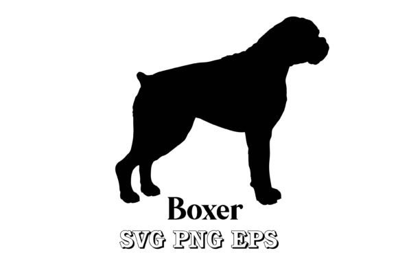 Download Boxer Dog Silhouette Breeds - Dog Collection