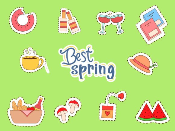 Download Cute Spring Sticker Bundle 4 - Spring sticker Collection
