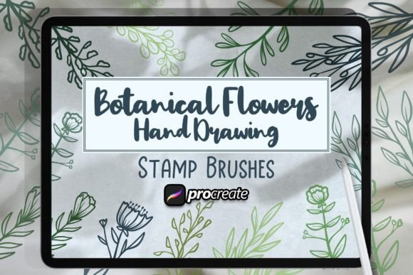 Download Botanical Flowers Hand Drawing Brush - Flowers Collection