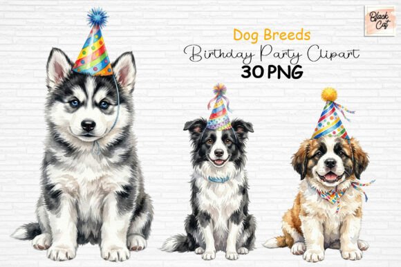 Download Dog Breeds Birthday Party Clipart PNG - Dog Collection