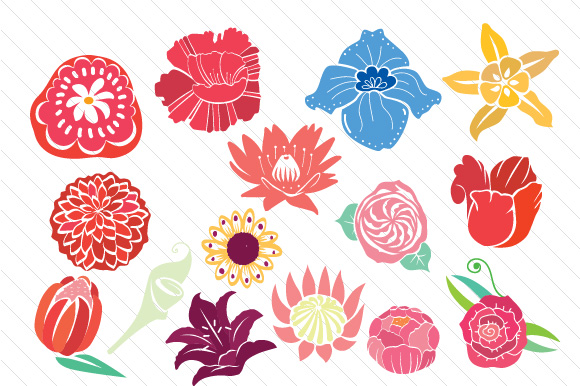 Download Big Handdrawn Flowers - Flowers Collection