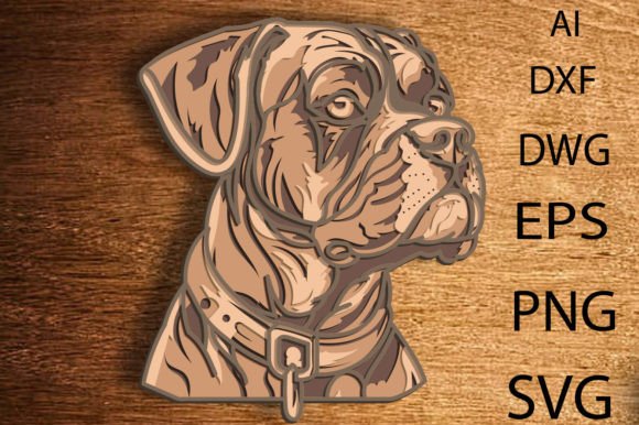 Download Boxer Dog Multilayer Svg/Vector Dog/Laye - Dog Collection