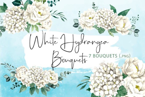 Download White Watercolor Flowers and Bouquets - Flowers Collection