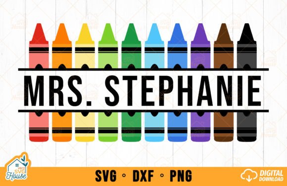 Download School Crayon Split Monogram SVG Teacher - Crayon Collection