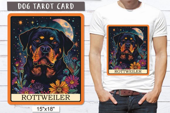 Download Rottweiler Png | Tarot Card Dog Sublimat - Dog Collection