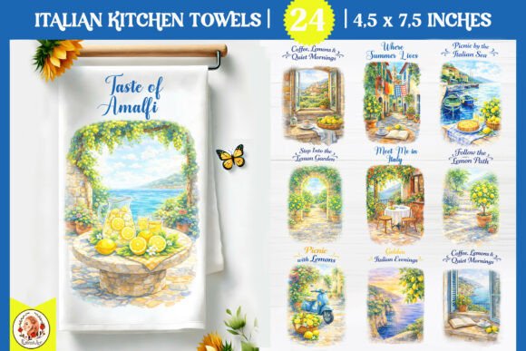 Download Italian Kitchen Towel Designs Bundle - Premium Resources