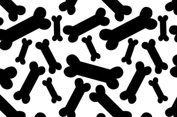 Download Seamless Dog Bones Pattern Silhouette - Dog Collection