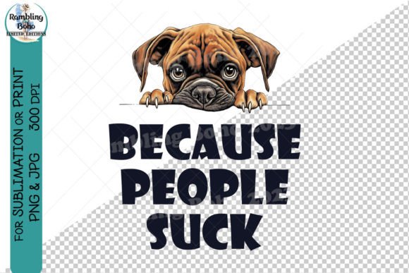 Download Cute Sad Peeking Boxer Dog People Suck - Dog Collection