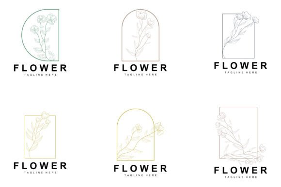 Download Floral Logo, Leaves and Flowers Botanica - Flowers Collection