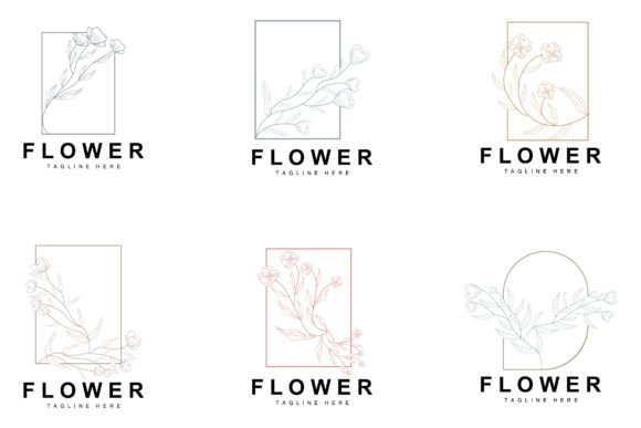 Download Floral Logo, Leaves and Flowers Botanica - Flowers Collection