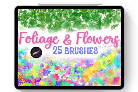 Download Foliage &amp; Flowers Brushset Procreate - Flowers Collection