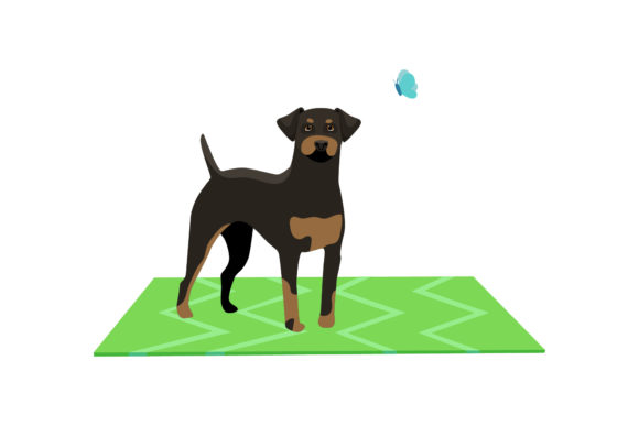 Download Dog Illustration with Cute Pose - Dog Collection