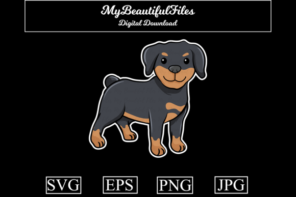 Download Rottweiler Dog Cartoon - Dog Collection